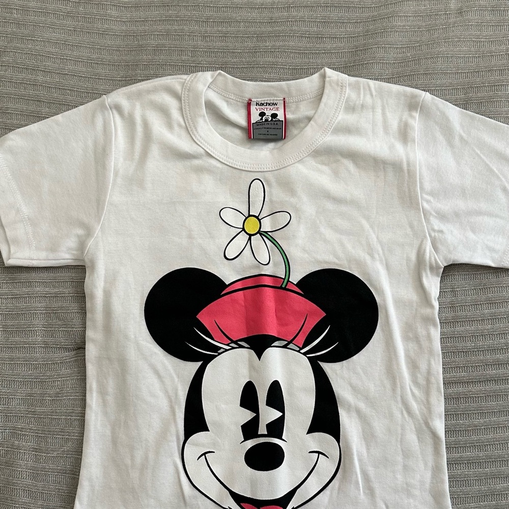 Disney White and Pink Minnie Mouse Tee